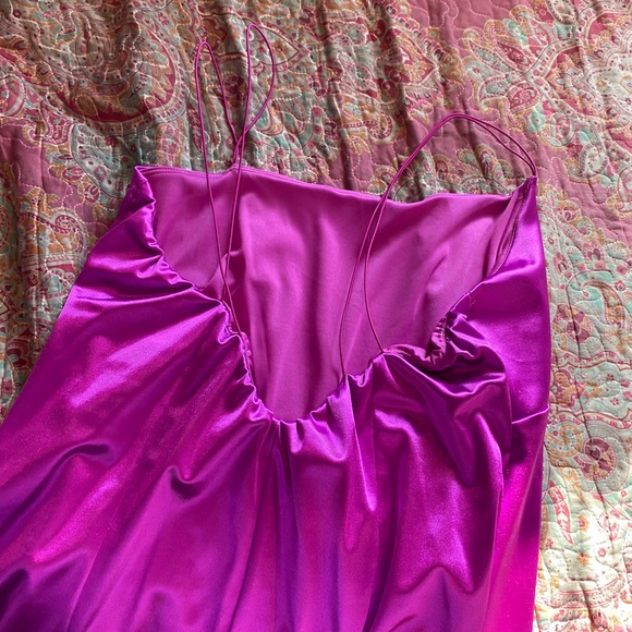 Hot Pink Satin dress - Picture 4 of 5